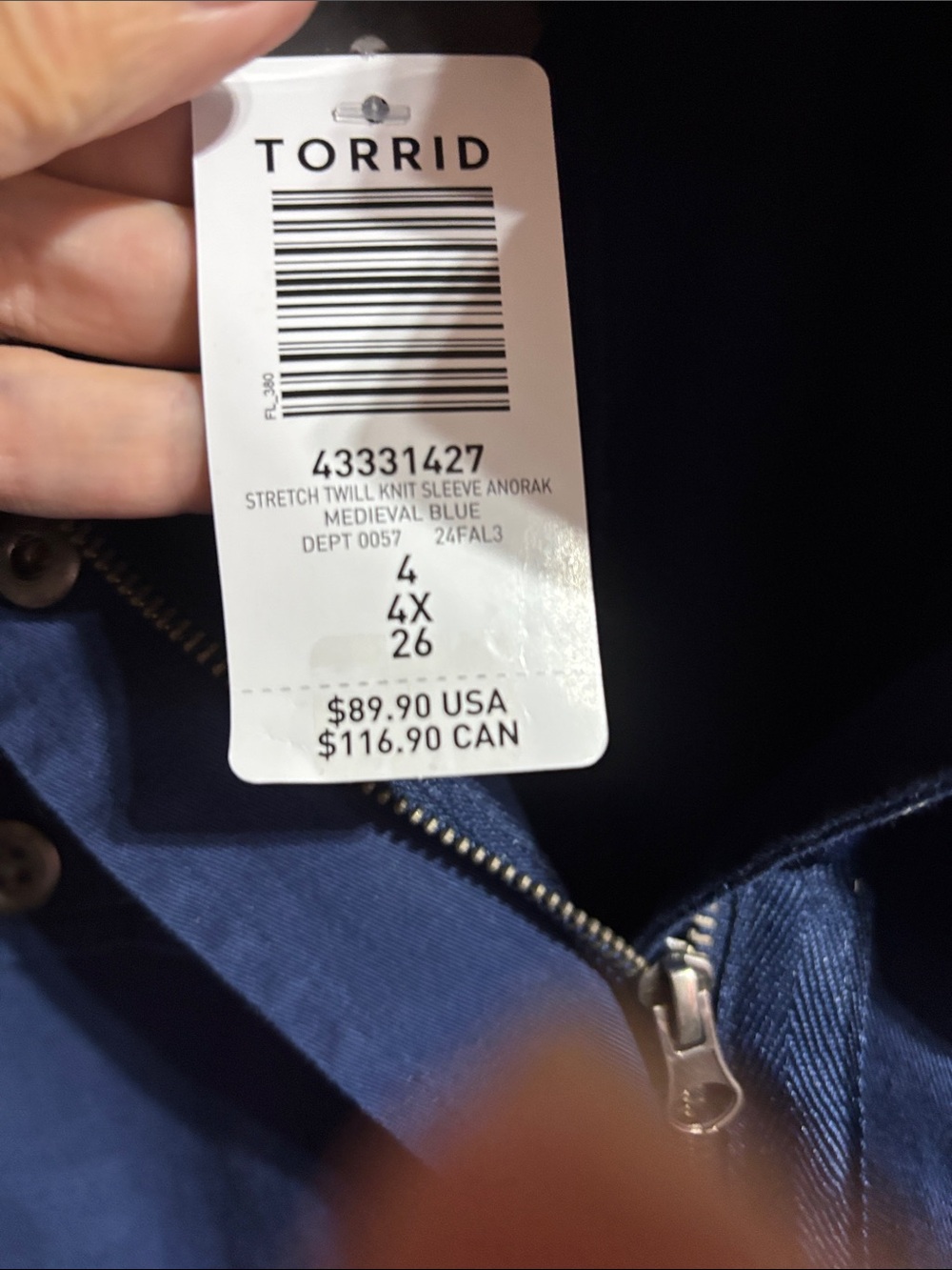 torrid Navy Drawstring Utility/cargo Jacket - Picture 7 of 10